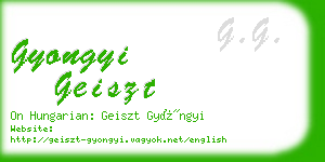gyongyi geiszt business card